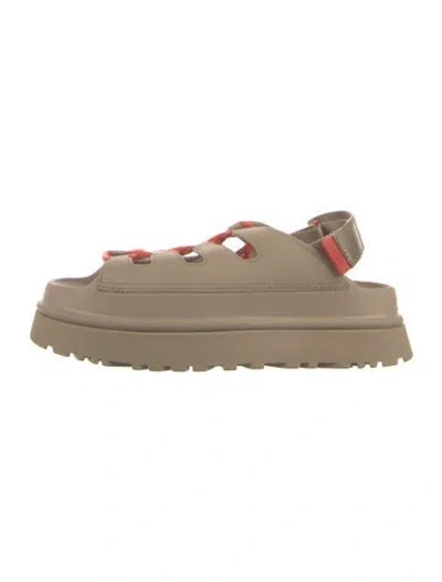 Pre-owned Ugg Rubber Slingback Sandals In Neutral
