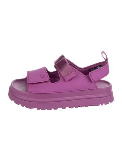 Pre-owned Ugg Rubber Slingback Sandals In Purple