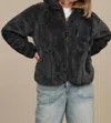 Ugg Ruthie Fluff Zip Hoodie In Ink Tar In Multi