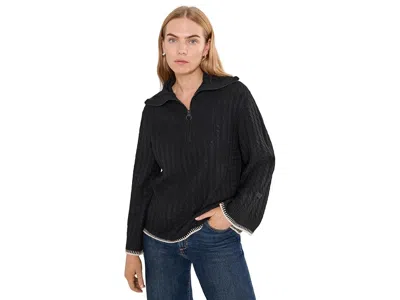 Ugg Rylynn 1/4 Zip Sweater Women's Sweater Black: Md, Elastane/polyester