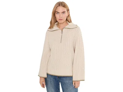 Ugg Rylynn 1/4 Zip Sweater Women's Sweater Oatmeal Heather: Md, Elastane/polyester
