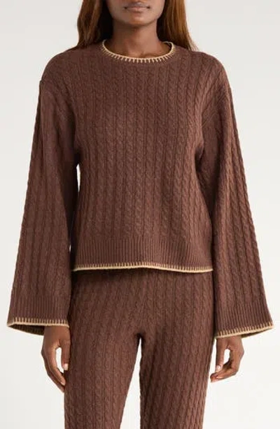 Ugg ® Rylynn Cable Flare Sleeve Sweater In Brown