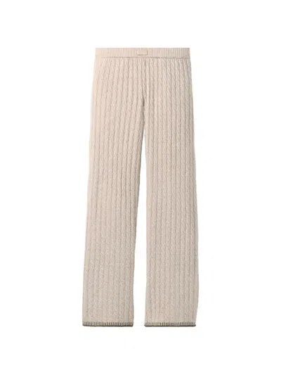 Ugg Rylynn Cable-knit Trousers In Neutral