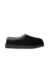 Ugg Mens Black Tasman Ii Shearling-lined Suede Slippers Eur 41 / 7 Uk In Black