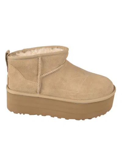 Ugg Sand Beige Suede Boots In Brown