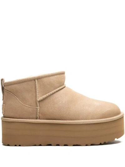 Ugg Sand Beige Suede Boots In Brown