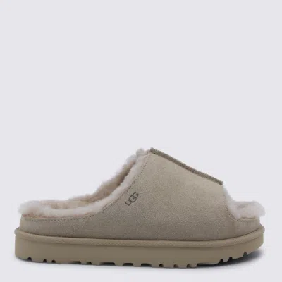 Ugg Sand Greenport Slide Flats In Gray