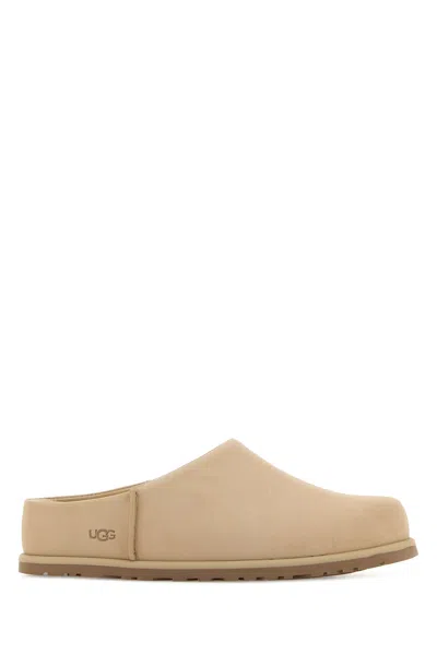 Ugg Sand Leather Otzo Slippers In Brown