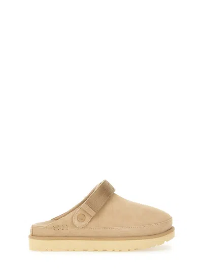 Ugg Sand Slingback Suede Flat Shoes In Brown