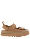 Ugg Rubber Sandals With Embossed Logo In Brown