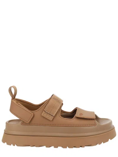 Ugg Open Toe Sandals Textured Sole In Brown