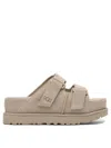 Ugg Goldenstar Hi Slipper-mule In Beige Suede