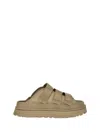 Ugg Golden Glow Beige Sandals With Round Open Toe In Tech Fabric Woman