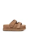 Ugg Goldenstar Hi Slide Slipper-mule In Leather Color Suede In Brown