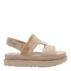 Ugg Toe Open Sole Textured Detailing Stitch In Beige