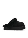 Ugg Disquette Sheepskin Platform Slippers In Black