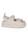 Ugg Rubber Sandals With Embossed Logo In Neutral