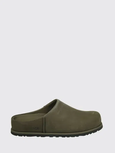 Ugg ® Men's Otzo Clog Nubuck Shoes In Burnt Olive In Green