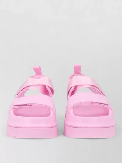 Ugg Sandals Open Toe Platform Sole Pull Tab In Pink
