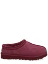 Ugg Bordeaux Mules With Almond Toe And Embroidery In Suede Woman In Red