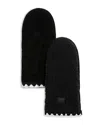 Shop Ugg Scalloped Mittens In Black