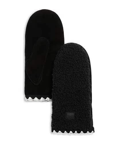 Ugg Scalloped Mittens In Black