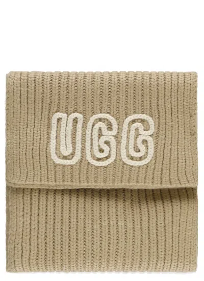 Ugg Scarf With Logo In Brown