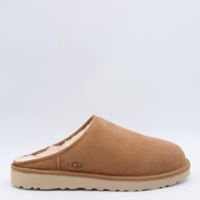 Ugg 10mm Classic Slip-on Shearling Loafers In Chestnut