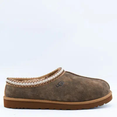 UGG UGG BROWN TASMAN LEATHER FLATS