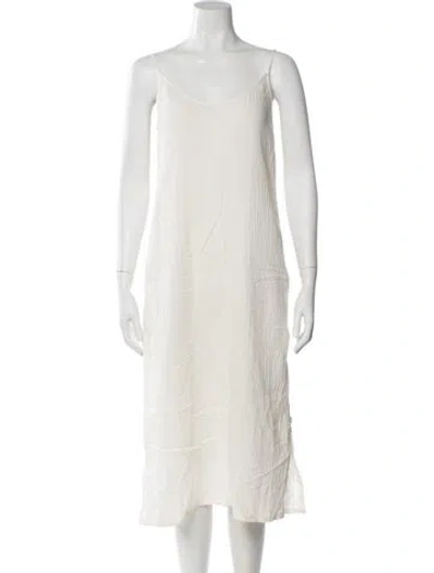 Pre-owned Ugg Scoop Neck Midi Length Dress In Neutral