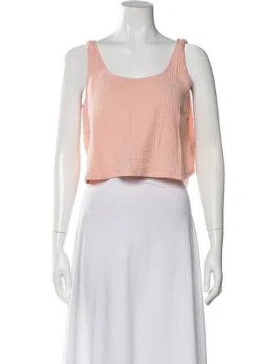 Pre-owned Ugg Scoop Neck Sleeveless Crop Top In Orange