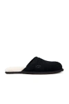 Ugg Mens Cushioned Footbed Suede Slide Slippers In Black