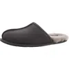 Ugg Scuff Mens Lined Leather Scuff Slippers In Multi
