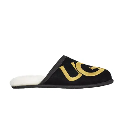 Pre-owned Ugg Scuff Slipper 'logo - Black Gold' | Men's Size 11
