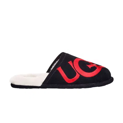 Pre-owned Ugg Scuff Slipper 'logo - Black Red' | Men's Size 7