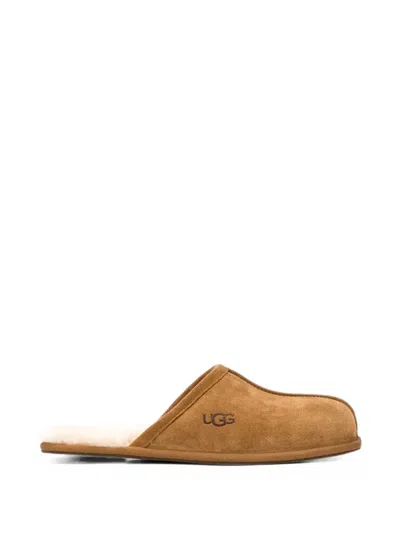 Ugg Scuff Slipper Fleece Lined Slippers In Brown