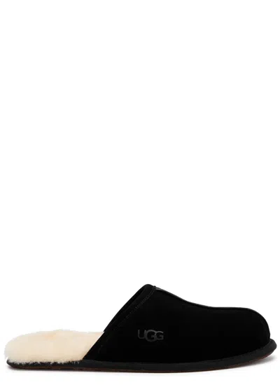 Ugg Scuff Suede Slippers In Black