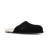 Ugg Mens Dark Brown Scuff Sheepskin Slippers Eur 40 / 6 Uk In Black
