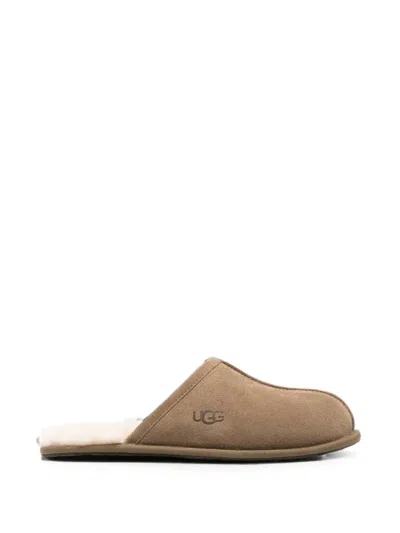 Ugg Scuff Suede Slippers In Brown