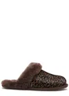 Ugg Scuffette Caspian Printed Calf-hair Slippers In Multicoloured