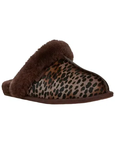 Ugg Scuffette Caspian Shearling Slipper In Brown