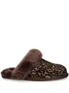 Ugg Scuffette Leopard Cozy Slippers In Brown