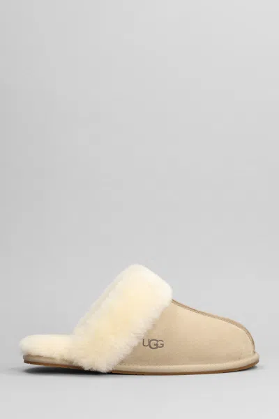 Ugg Suede Scuffette Ii Slippers In Beige