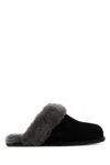 Ugg Scuffette Ii Black Suede Slippers In Black