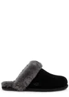 Ugg Scuffette Ii Black Suede Slippers In Black