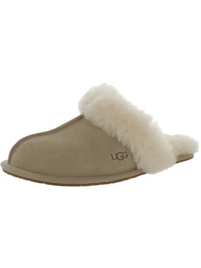 Ugg Scuffette Ii Womens Suede Comfort Slip-on Slippers In Brown