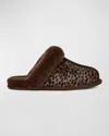 Ugg Scuffette Leopard Cozy Slippers In Burnt Cedar