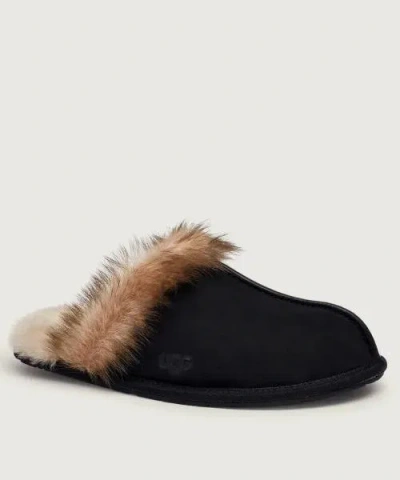 Ugg Scuffette Nubuck Slippers In Black