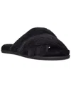 Ugg Scuffita Genuine Shearling Slide Slipper In Black