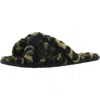 Ugg Scuffita Womens Sheepskin Slip On Slide Slippers In Animal Print